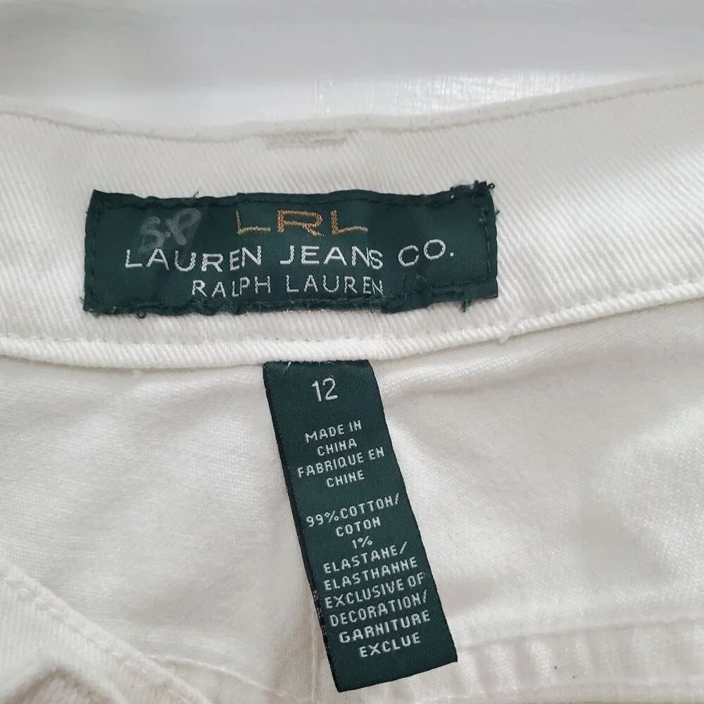 Lauren‎ Ralph Lauren Jeans Co. Women's Vintage White Denim Straight Leg Size 12 - Picture 4 of 7